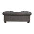Battleship Tweed Deep Button Pet Sofa Bed